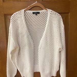 Lulu's Cream Open-Knit Cardigan Sweater Size Sm